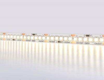Ambrella Светодиодная лента GS3302 2835 240Led/ 18W m/ 24V IP20 4500K/ 5000*10*1.2mm/ кратность резки 25mm (2 конт.)