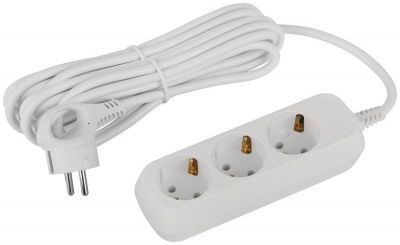 ЭРА GREEN LINE UDL-16-350-E Удлин-ль 3 розетк. с заземл-ием 5m ПВС 3x1mm² (1 / 1 / 20)