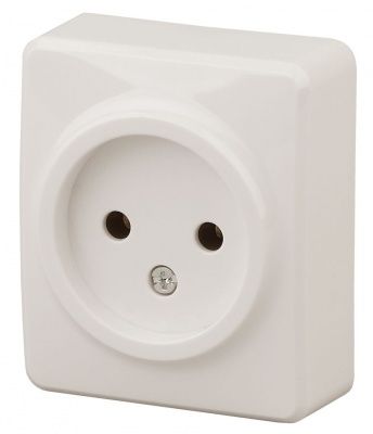 ЭРА 11-2201-02  Розетка 2P, 16A-250В, IP20, ОУ,  Эксперт, сл.кость (20/200/4000)
