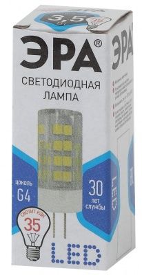 ЭРА STD LED JC-3,5W-220V-CER-840-G4 Лампочка светодиодная G4 3,5Вт керамика капсула нейтральный белый свет