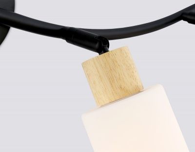 Ambrella TR8723/4 BK/WD Светильник накладной черный/дерево E14/4 max 60W 760*100*210