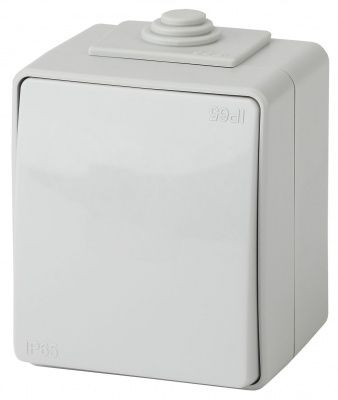 ЭРА 11-1601-03  Выключатель IP65, 10АХ-250В, ОУ,  Эксперт, серый (10/100/1600)