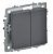 IEK BRITE BR-V23-0-10-K53 Выключатель 2-клавишный перекрестный 10А ВС10-2-3-БрГ графит (1 / 10 / 100)