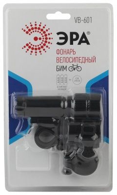 ЭРА Фонарь VB-601 вело «Бим» [комплект, 3Вт/6xLED, 3xAAA + 2xCR2032, бл] (12/72/432)