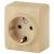 ЭРА 11-2204-11  Розетка 2P+E Schuko со шторками, 16A-250В, IP20, ОУ,  Эксперт, сосна (16/160/3200)