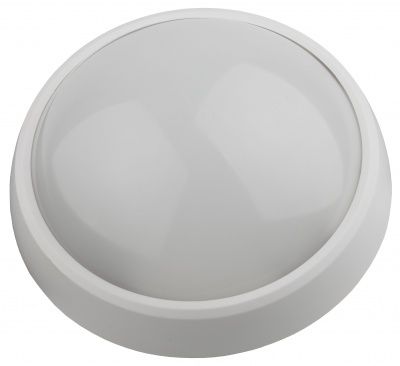 ЭРА SPB-1-12-MWS (W) Светодиодный ЖКХ светильник IP54 12Вт 960лм 4000К D220 КРУГ с датчиком движения (20/80)