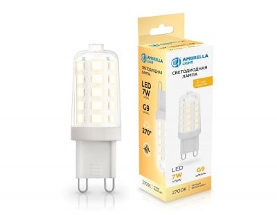 Ambrella 100703 Лампа светодиодная LED G9 7W 2700K 220-240V