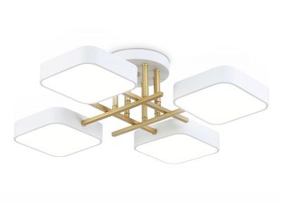 Ambrella FL516341/4 WH/GD Светильник светодиодный подвесной белый/золото 72W 3000-6000K 550*550*150 (без ПДУ)