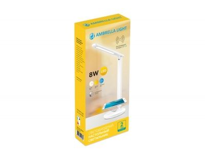 Ambrella DE521 BK черный LED 3000-6400K 8W Светодиодная настольная лампа с беспроводной зарядкой