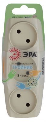 ЭРА SP-3-I Тройник 3гн без заземл-ния слоновая кость (1 / 10 / 60)