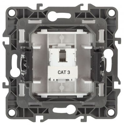 ЭРА 12-3105-02 Розетка телефонная RJ11,12, слоновая кость (1)