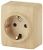 ЭРА 11-2203-11  Розетка 2P+E Schuko, 16A-250В, IP20, ОУ,  Эксперт, сосна (16/160/3200)
