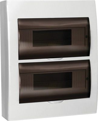 GENERICA Корпус пластиковый ЩРН-П-24 черн. прозр. дверь IP41 (1 / / 10)