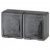 ЭРА Эксперт 11-2403-03 Розетка двойная с заземлением 2x2P+E IP54,16A-250V, ОУ, серый (1 / 8 / 80)