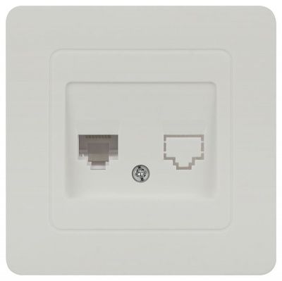 intro Style 7-303-01 Розетка информационная RJ45, IP20, СУ, белый (1 / 10 / 200)