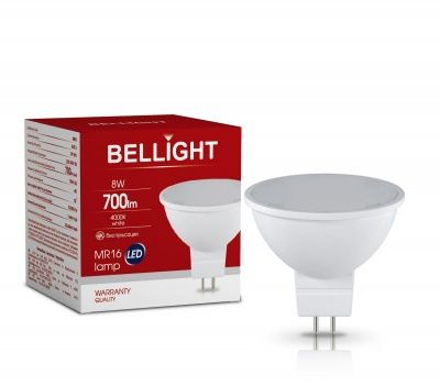 Bellight Лампа светодиодная MR16 220V/8W 4000K GU5.3
