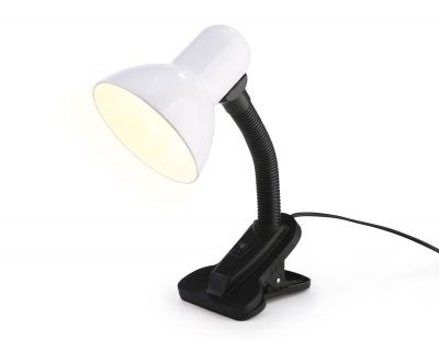 Ambrella настольный светильник с выключателем DE7707 WH белый E27 max 40W