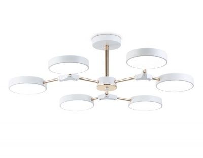 Ambrella FL516333/6 WH/FGD Светильник светодиодный подвесной белый/золото 108W 3000-6000K D780*210 (без ПДУ)