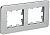 IEK BRITE BR-M22-M-21-K47 Рамка 2-мест. РУ-2-1-Бр металл алюм. RE AL (1 / 5 / 100)