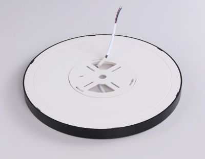 Ambrella FZ1906 BK Светильник светодиодный ультратонкий черный IP54 26W 3000K-6500K CCT-переключатель D370*25 (Без ПДУ)