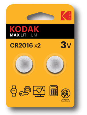 Kodak МАХ CR2016-2BL батарейка литиевая