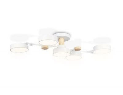 Ambrella Подвесной светодиодный светильник FL4834/5 WH белый 3000K-6400K 70W 830*400*160 (ПДУ ИК)
