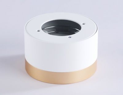 Ambrella TN52355 WH/GD Накладной точечный светильник GX53 белый/золото GX53 max 12W D82*50