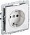 IEK BRITE BR-R14-16-K01 Розетка 1-местная с заземлением с защитными шторками 16А РС14-1-0-БрБ белый (1 / 10 / 100)