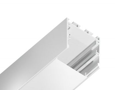 Ambrella Алюминиевый профиль накладной/подвесной "Profile System" GP2550WH белый/матовый рассеиватель 2000*35*35, 2 заглушки, 4 крепления в комплекте 