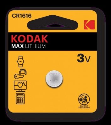 Kodak МАХ CR1616-1BL батарейка литиевая